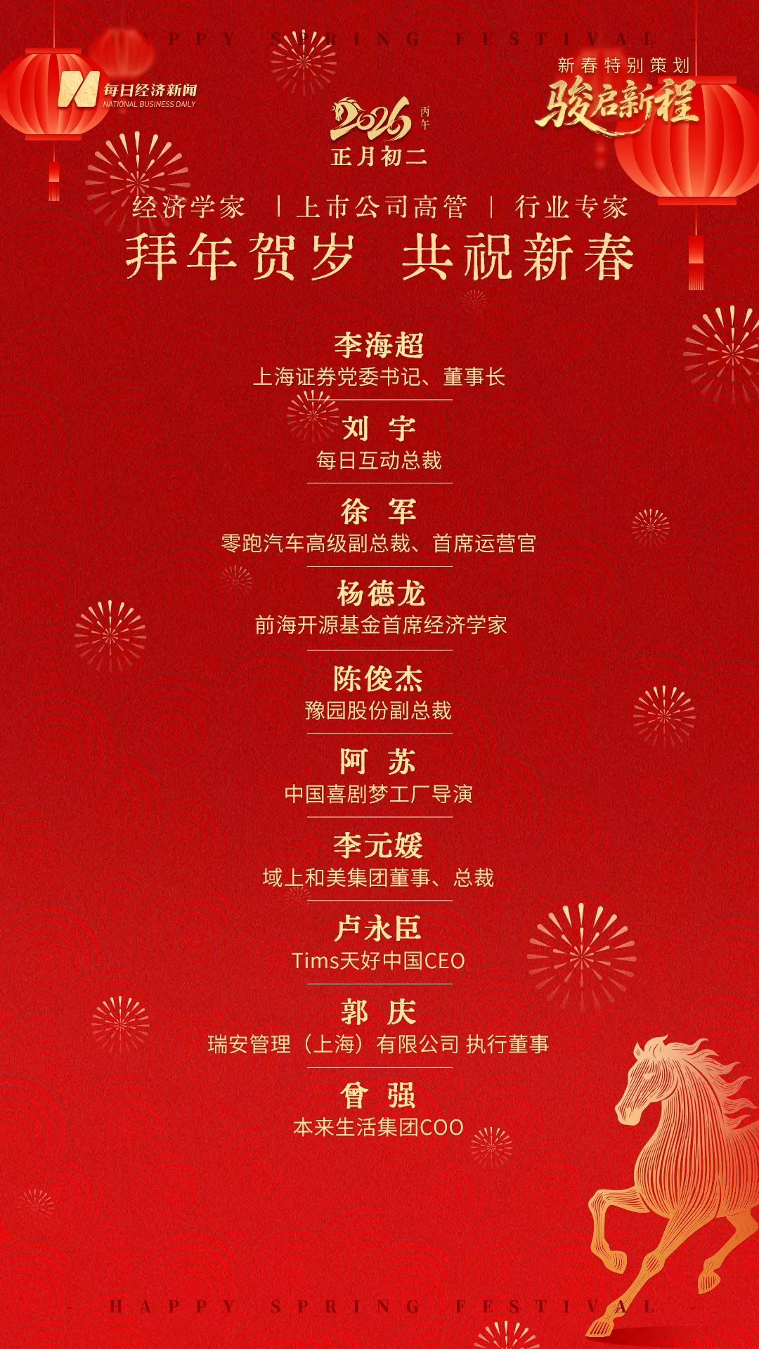 駿啟新程 每經(jīng)攜手各界大佬們給大家送新春祝福啦！戳視頻福氣開掛！