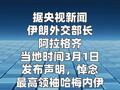 伊朗外长就最高领袖遇害发表声明
