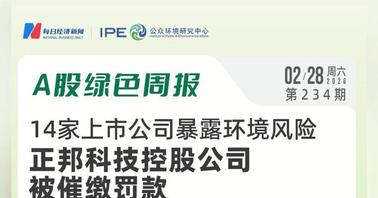 绿色投资排雷周报：超标排放大气污染物，安诺其控股公司被罚28.75万元