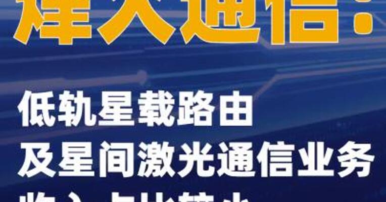 烽火通信：低轨星载路由及星间激光通信业务收入占比较小