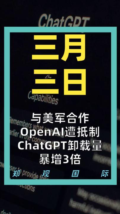 與美軍合作 OpenAI遭抵制 ChatGPT卸載量暴增3倍