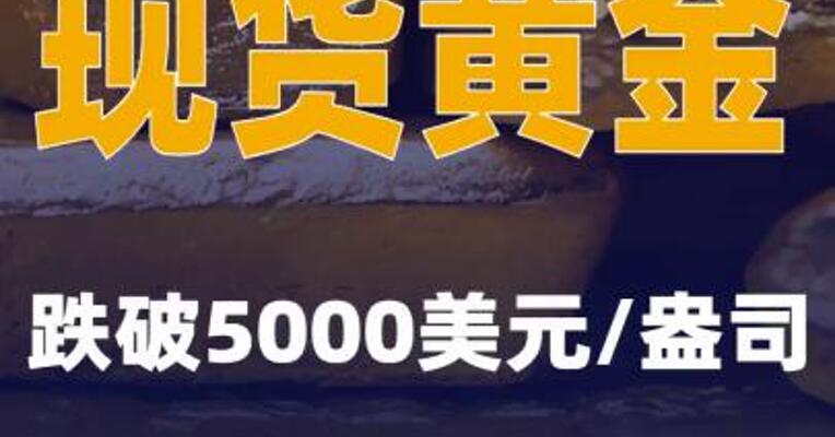 现货黄金跌破5000美元/盎司