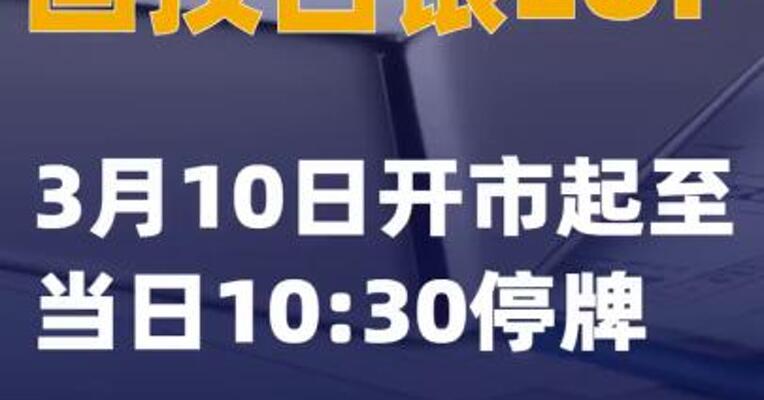 国投白银LOF：3月10日开市起至当日10:30停牌