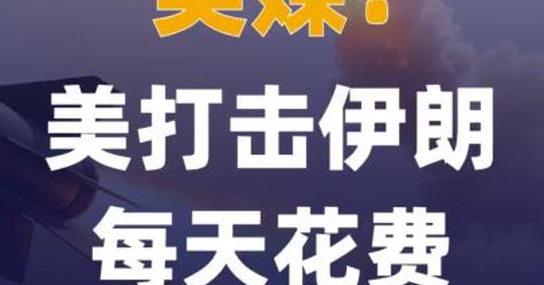 美媒：美打击伊朗每天花费 近9亿美元