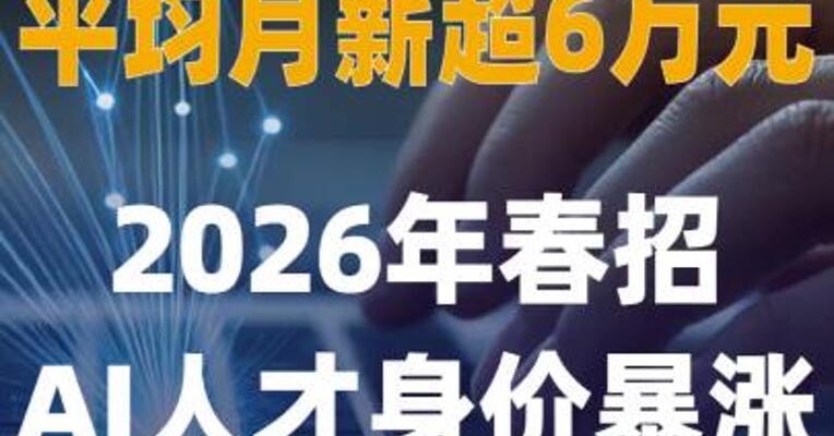 2026年春招AI人才身价暴涨： 平均月薪超6万元