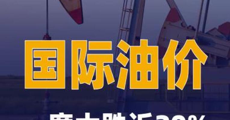 国际油价一度大跌近20%