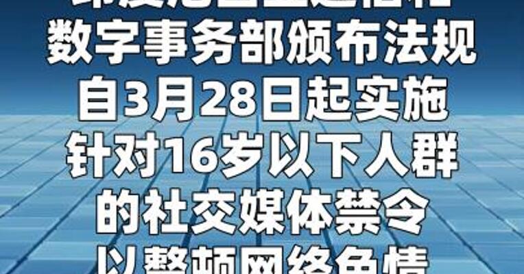 印尼将实施16岁以下人群社交媒体禁令