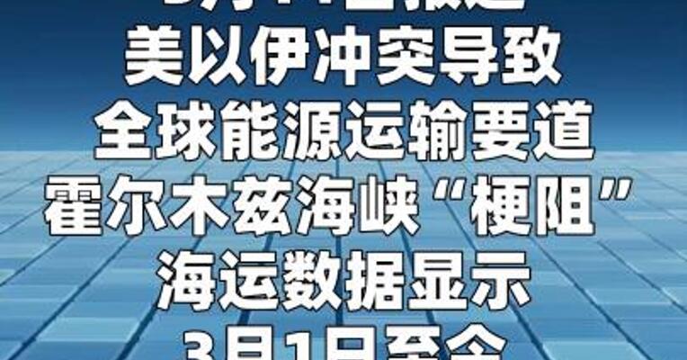 3月1日至今仅77艘船通过霍尔木兹海峡