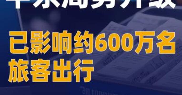 中东局势升级 已影响约600万名旅客出行