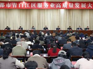 成都市青白江区召开服务业高质量发展大会 以陆港主引擎激活发展新动能