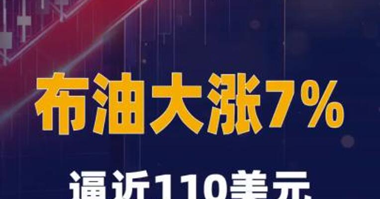 布油大涨7%，逼近110美元