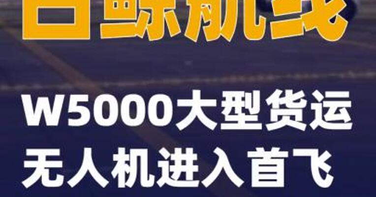 白鲸航线W5000大型货运无人机进入首飞倒计时