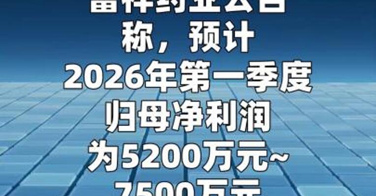 富祥药业：第一季度净利同比预增2223%~3250%