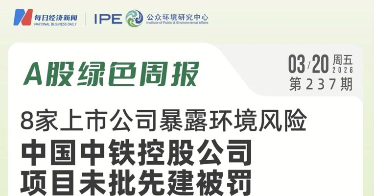 绿色投资排雷周报：因逃避监管排放污染物，中巨芯控股公司被罚20万元