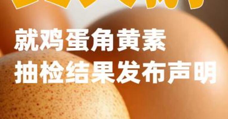 黄天鹅就鸡蛋角黄素抽检结果发布声明