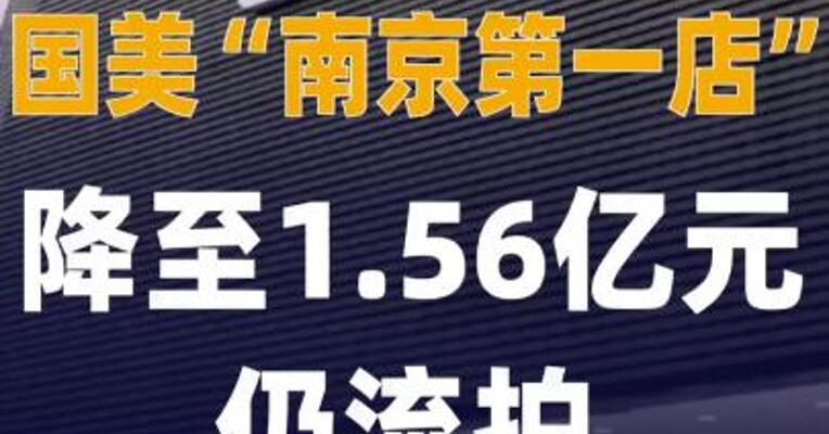 国美“南京第一店”降至 1.56亿元仍流拍！