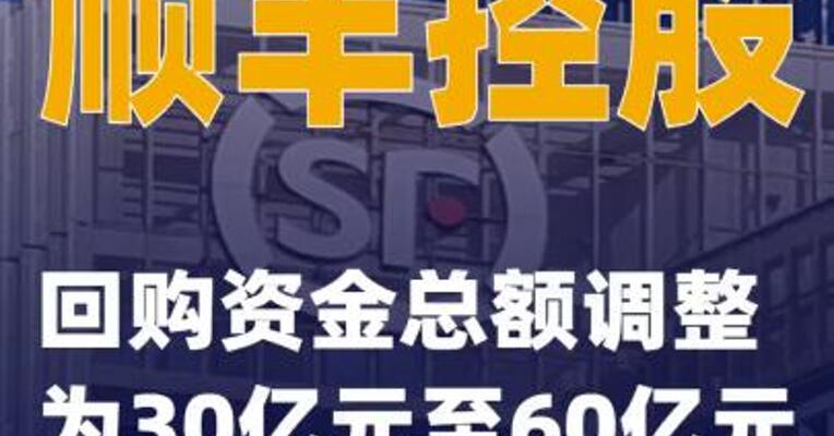 顺丰控股：回购资金总额调整为30亿元至60亿元
