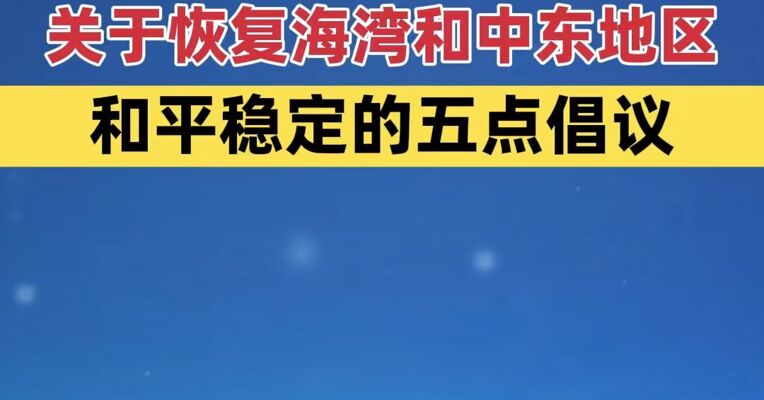 中国和巴基斯坦关于恢复海湾和中东地区和平稳定的五点倡议