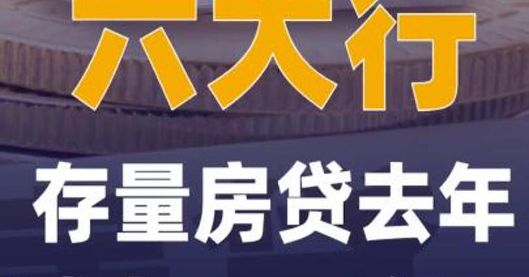 六大行存量房贷去年 减少7100亿