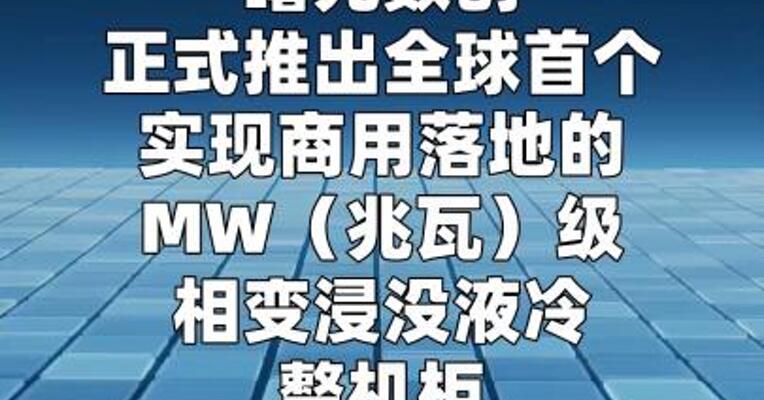 全球首个MW级基础设施整体解决方案落地