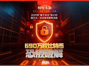 690万枚比特币恐被破解！2029年“量子末日”倒计时，银行卡、社交账号也面临风险