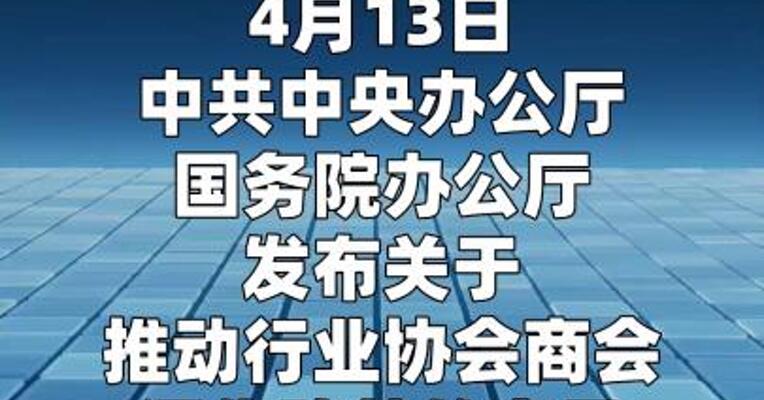 中办、国办：行业协会商会不得设立与会员有直接竞争关系的企业