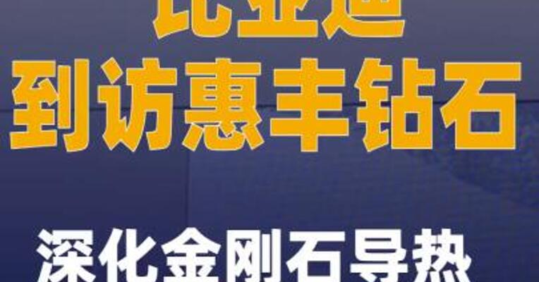 比亚迪到访惠丰钻石 深化 金刚石导热应用合作