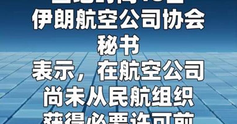 伊朗宣布暂停机票销售 航班须逐一审批