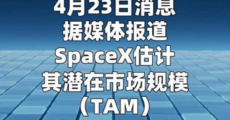 SpaceX：估计其潜在市场规模高达28.5万亿美元