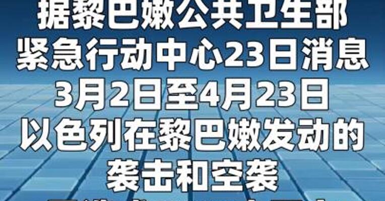 以色列袭击已致黎巴嫩2483人死亡