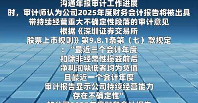 三木集团：公司股票可能被实施其他风险警示