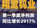 翔鹭钨业：第一季度净利润同比增长2917%