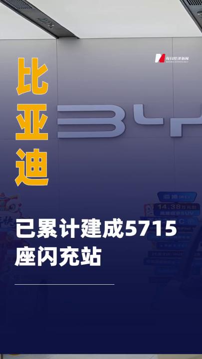 比亚迪已累计建成5715座 闪充站