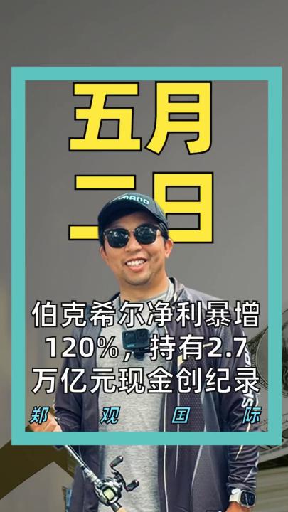 伯克希尔净利暴增120% 2.7万亿现金创纪录