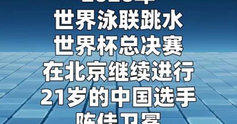陈佳卫冕跳水世界杯总决赛女子3米板冠军
