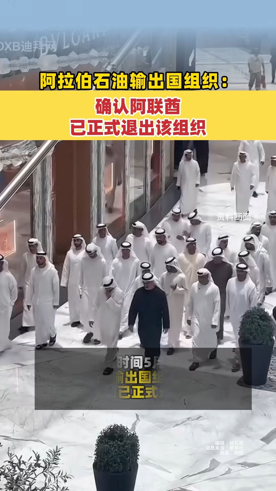 阿拉伯石油输出国组织：确认阿联酋已正式退出该组织