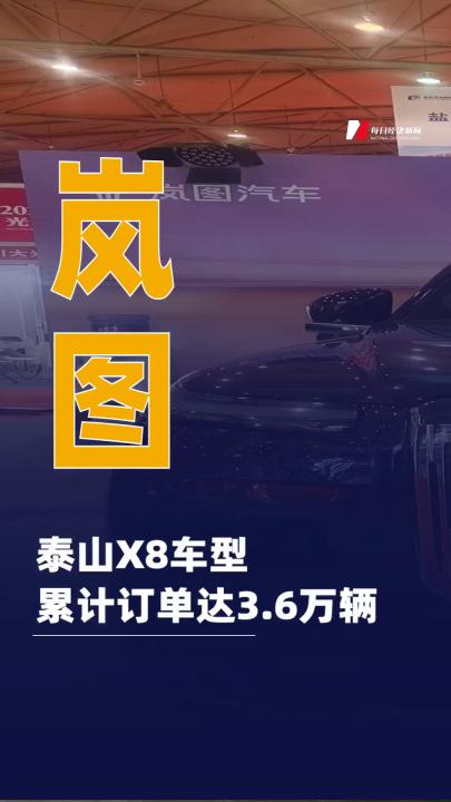 岚图泰山X8车型累计订单达3.6万辆