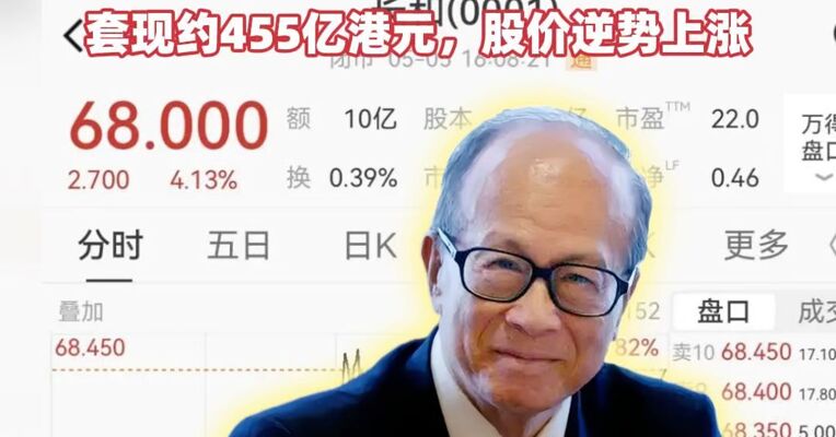 李嘉诚又卖了！长和将注销英国电讯业务VodafoneThree 49%股权，套现约455亿港元，股价逆势上涨#李嘉诚#长江和记实业有限公司