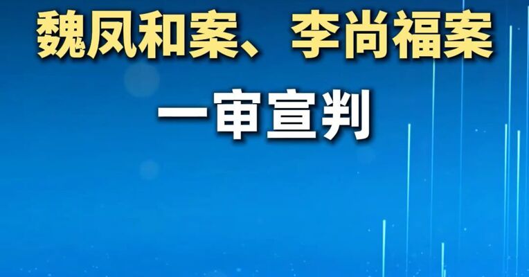 魏凤和案、李尚福案一审宣判