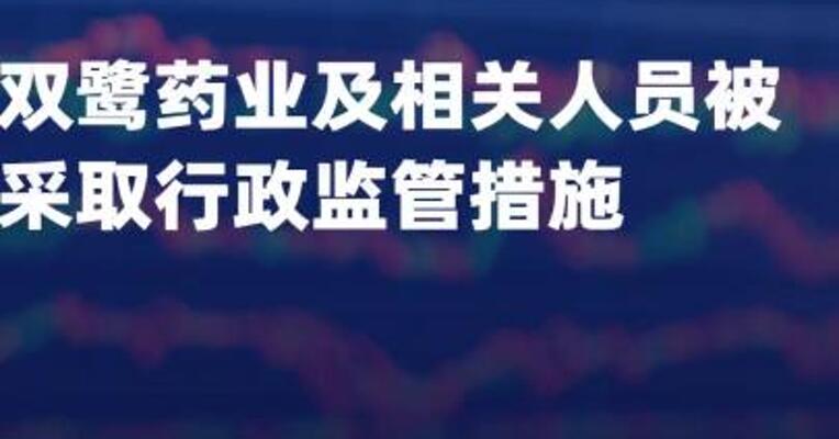 双鹭药业及相关人员被采取 行政监管措施