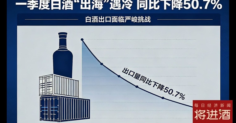一季度白酒“出海”遇冷 同比下降50.7%