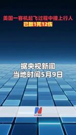 美国一客机起飞过程中撞上行人 已致1死12伤