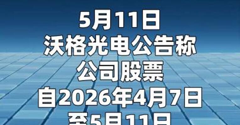 沃格光电：股价短期涨幅较大 玻璃基业务尚处早期阶段