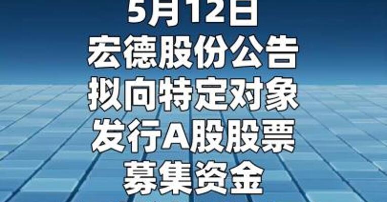 宏德股份：拟定增募资不超过5.6亿元