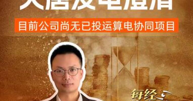 6连板大唐发电澄清， 目前公司尚无已投运算电协同项目