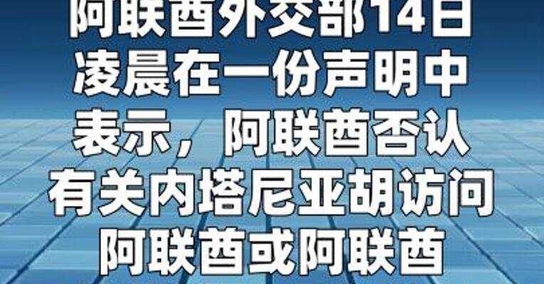 阿联酋外交部否认以总理访阿相关消息