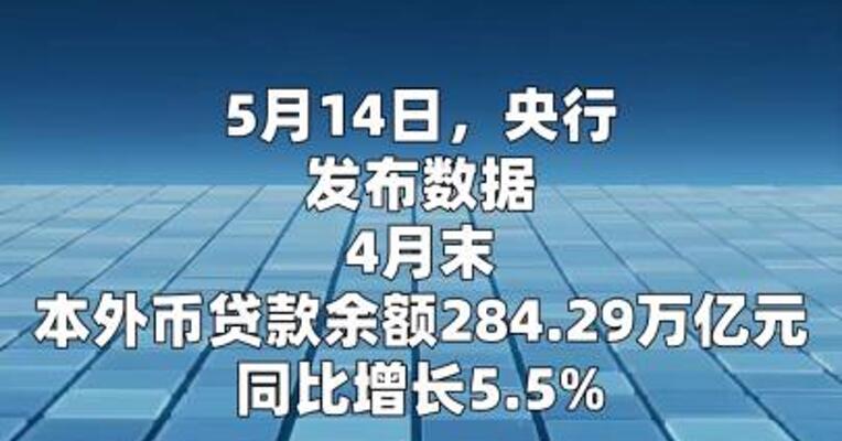 央行：前四个月人民币贷款增加8.59万亿元