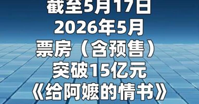 2026年5月票房破15亿元