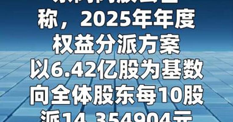 东阿阿胶：2025年度拟现金分红9.22亿元