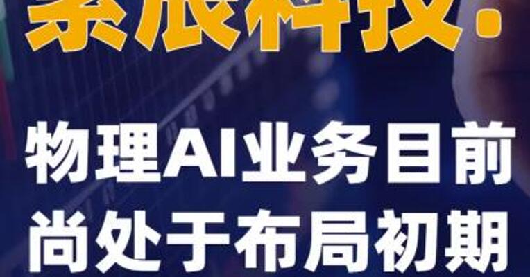 索辰科技：物理AI业务目前尚处于布局初期